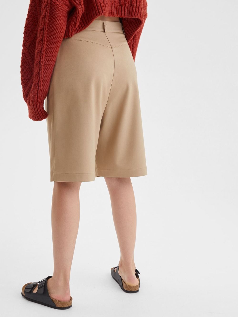 Шорты - бермуды, бежевый