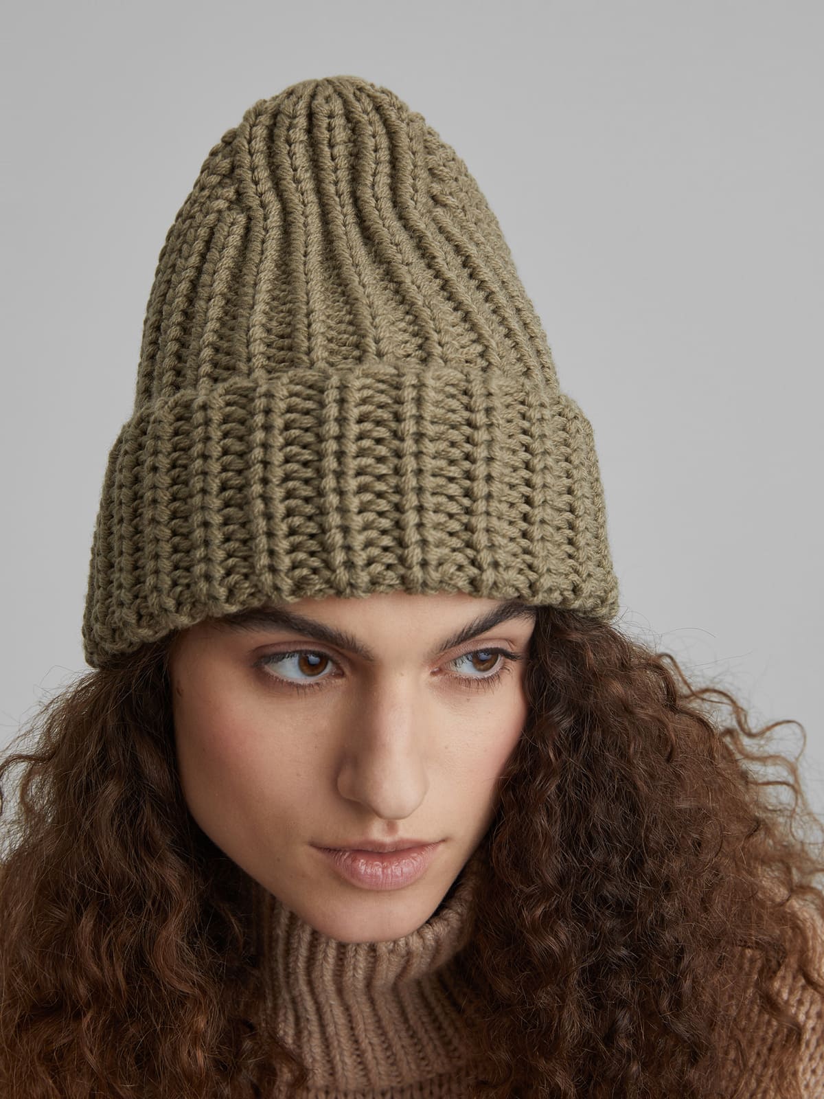 Шапка-бини Funky, светлый хаки