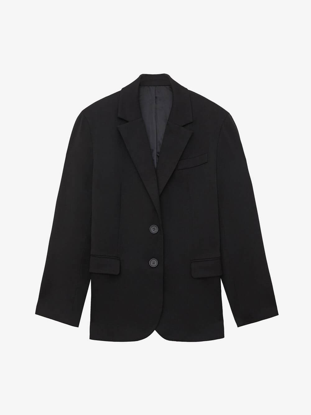 Жакет свободного кроя однобортный, графитовый