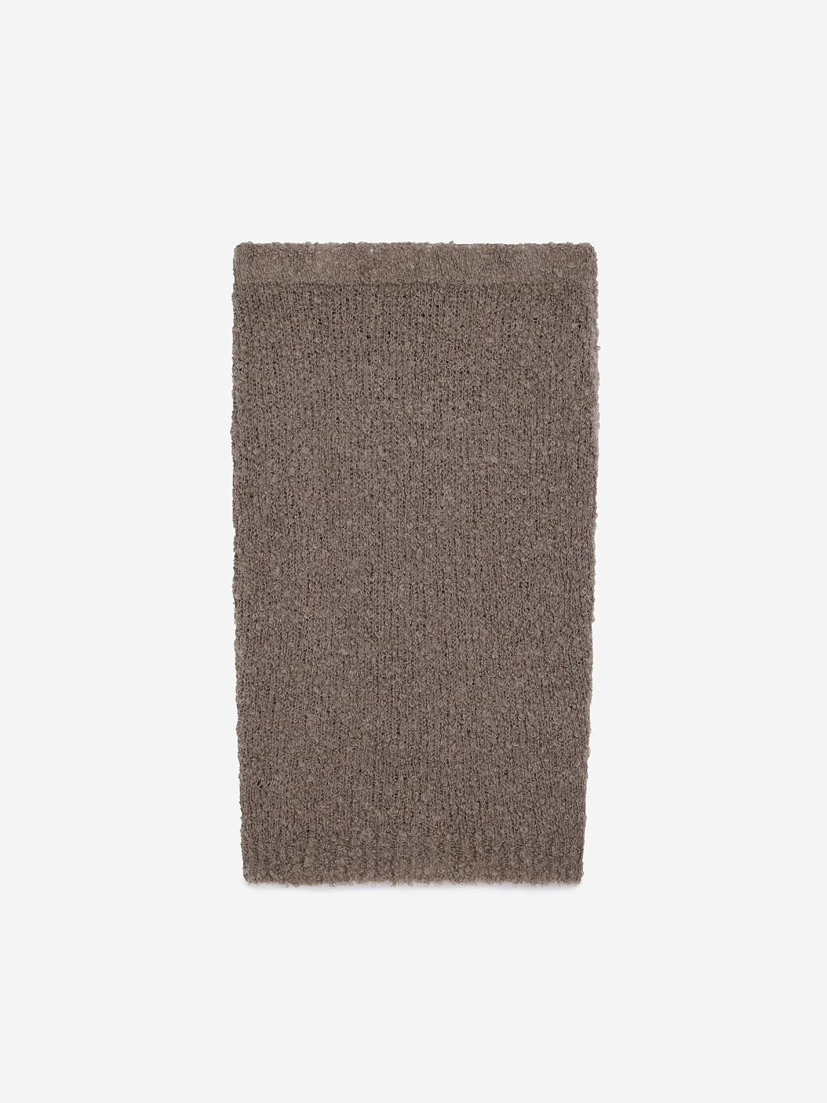 Юбка-мини букле из альпаки и шерсти, бежевый