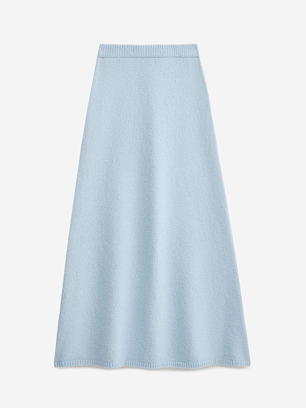 Юбка А-образного силуэта из хлопка букле, светло-голубой, фото 7