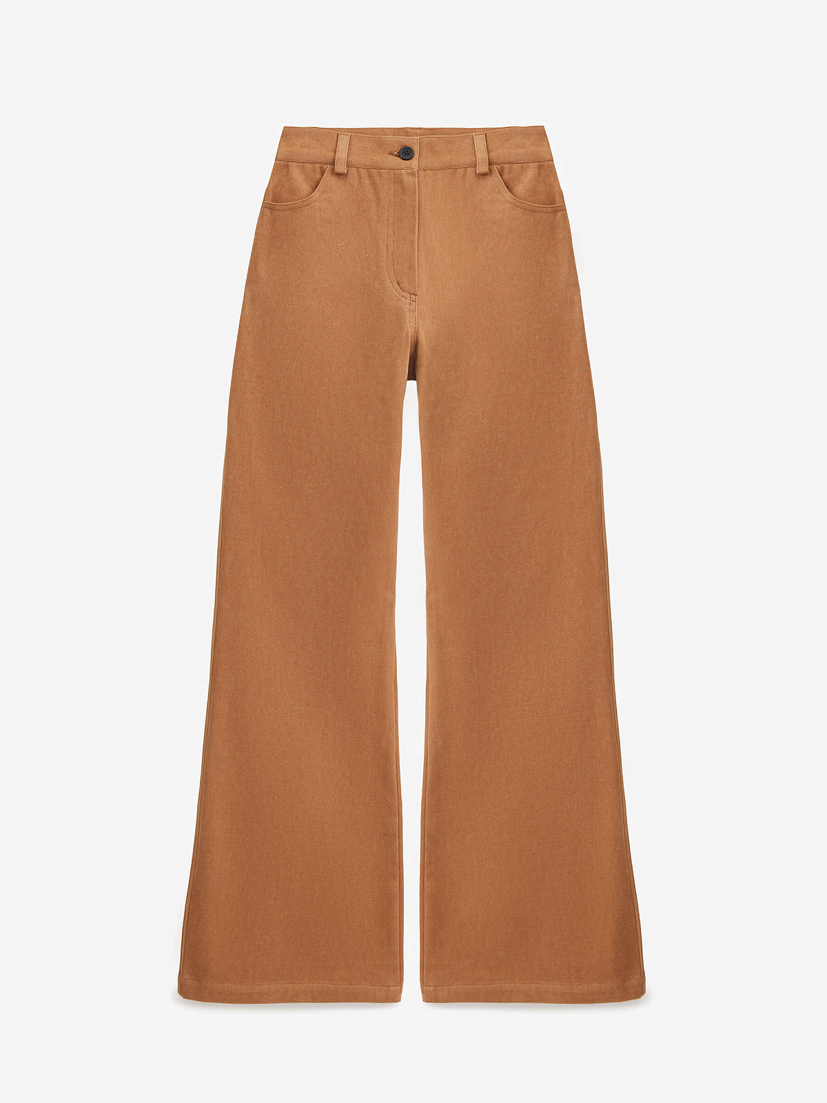 Брюки клеш из денима 0219, терракотовый