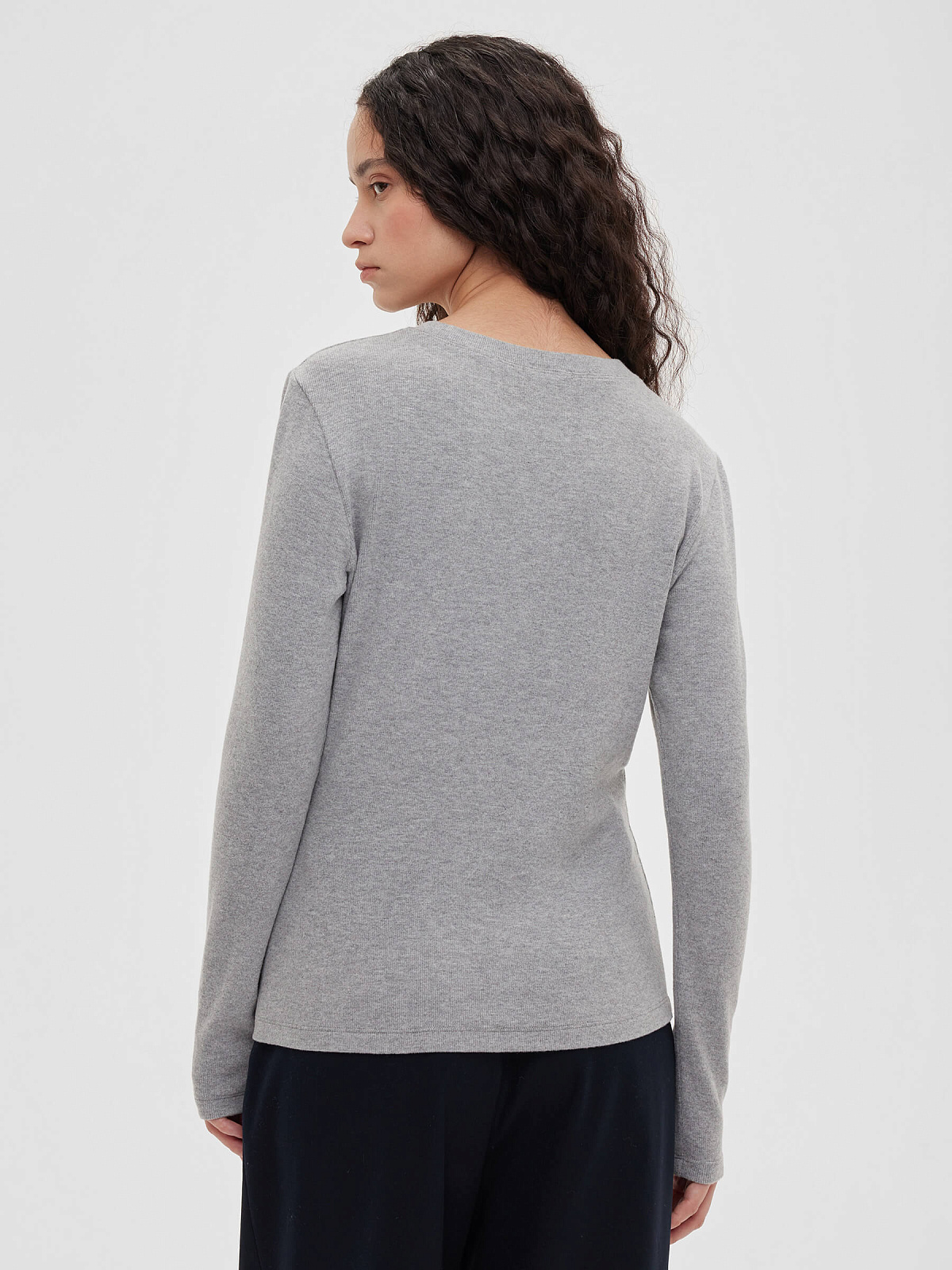 Лонгслив 0148, серый