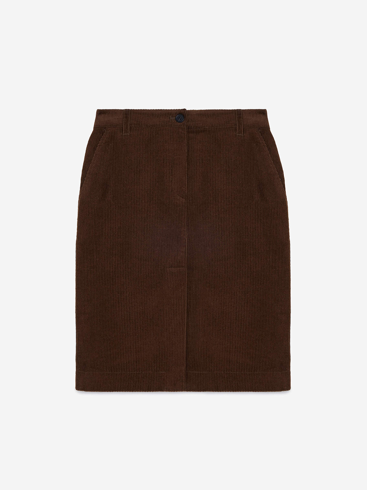 Юбка из вельвета 0158, коричневый