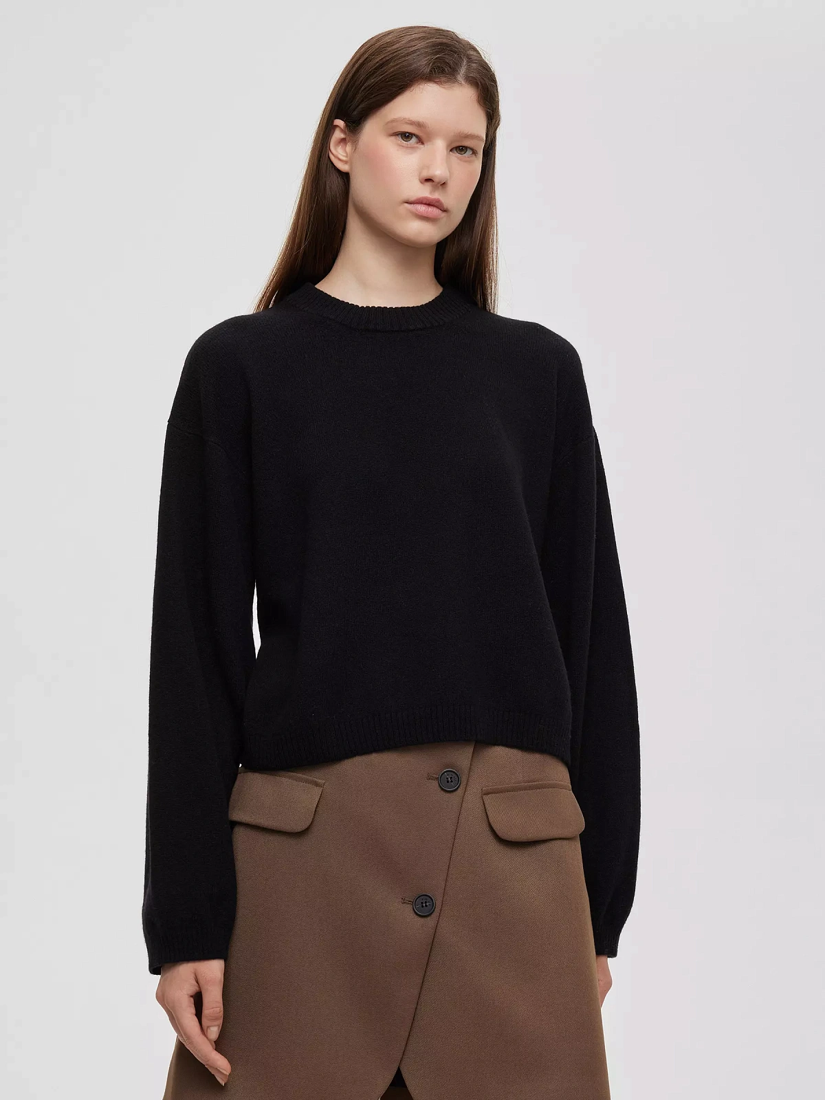 Джемпер из кашемира и шерсти, черный