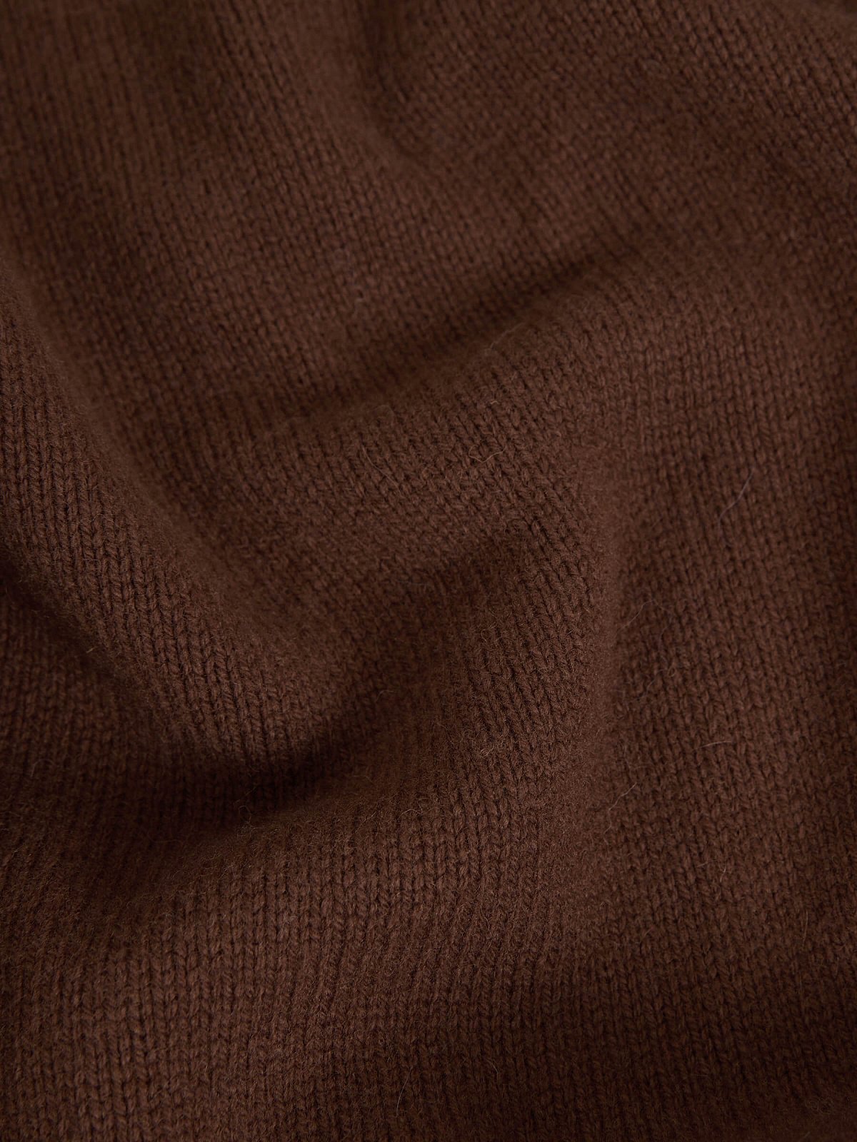 Джемпер свободного кроя с интарсией "А", коричневый