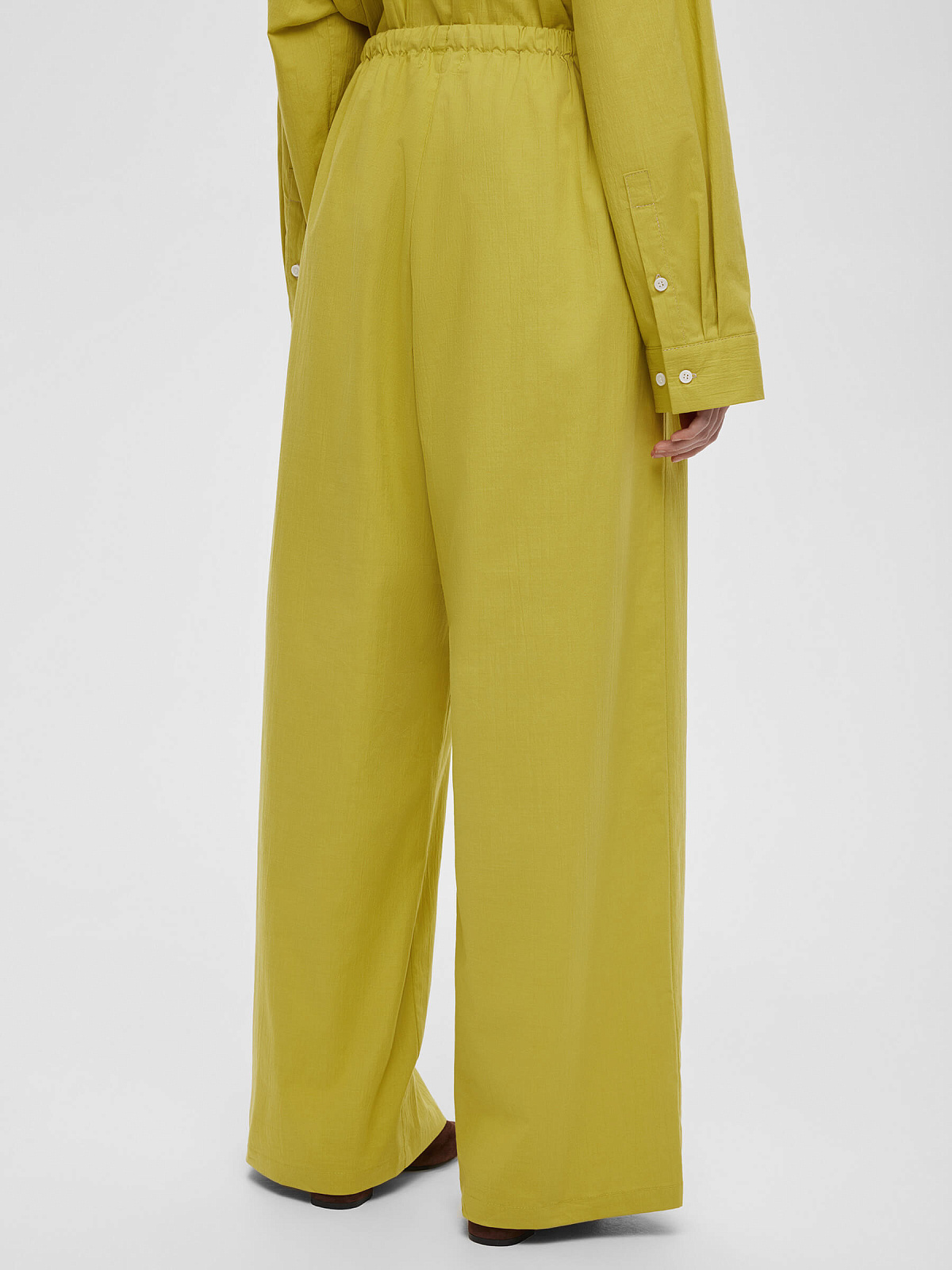 Брюки из хлопка 0199, оливковый