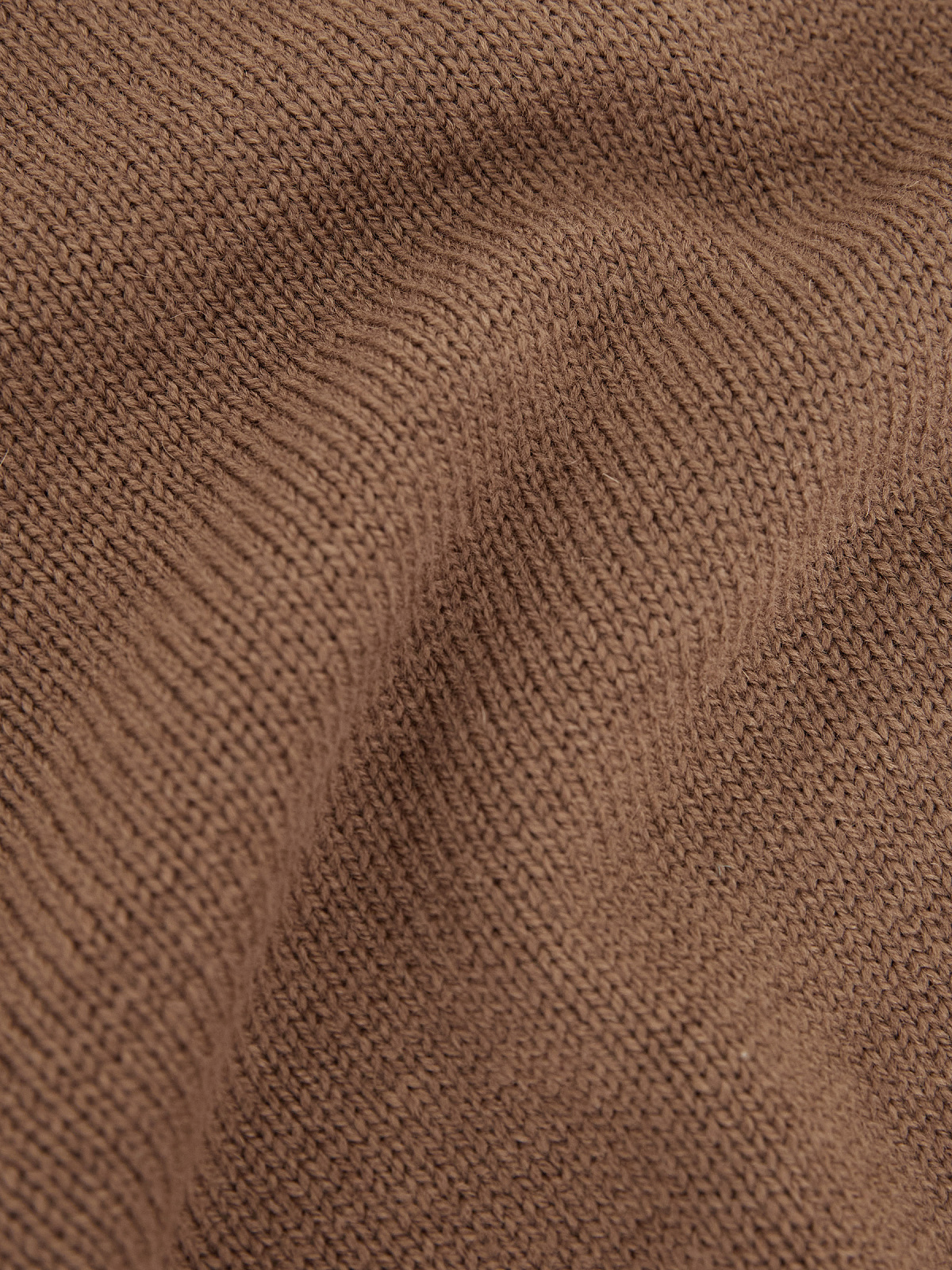 Свитер свободного кроя, кофейный