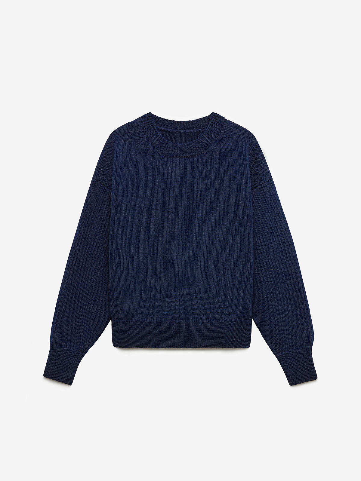 Джемпер свободного кроя, темно-синий