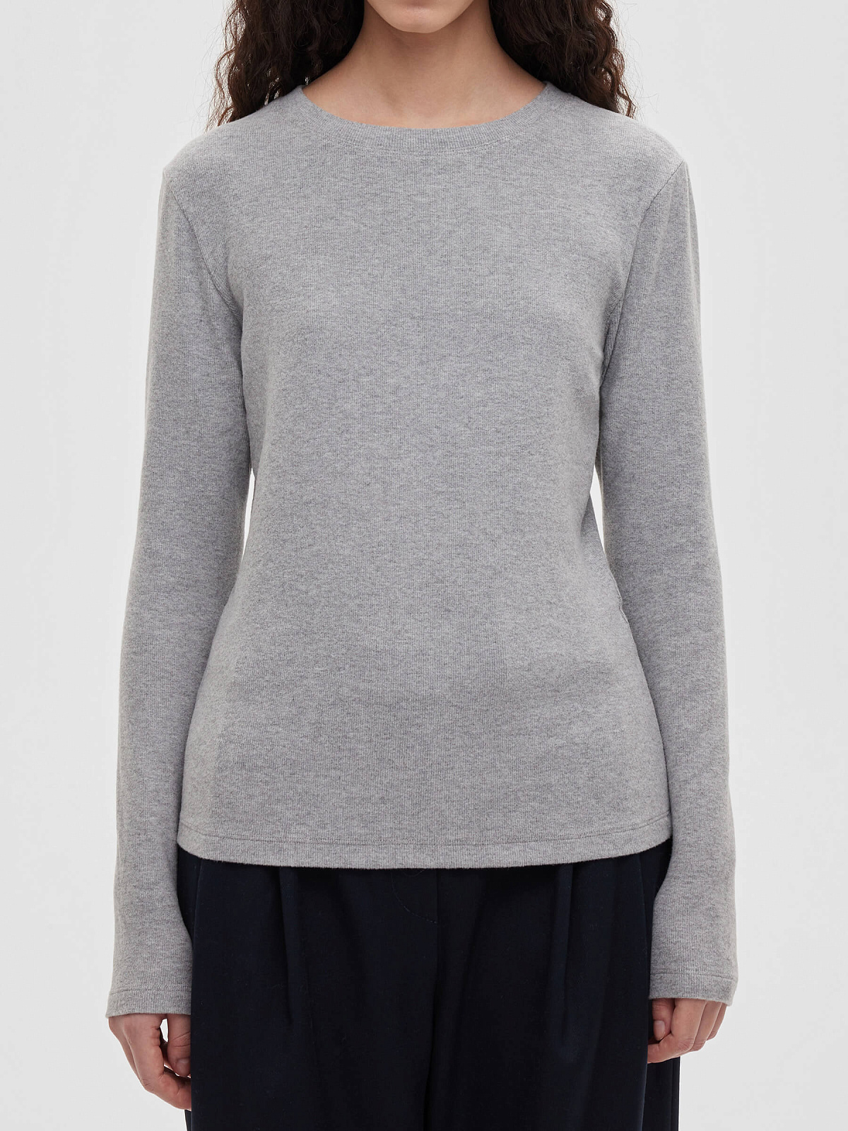 Лонгслив 0148, серый