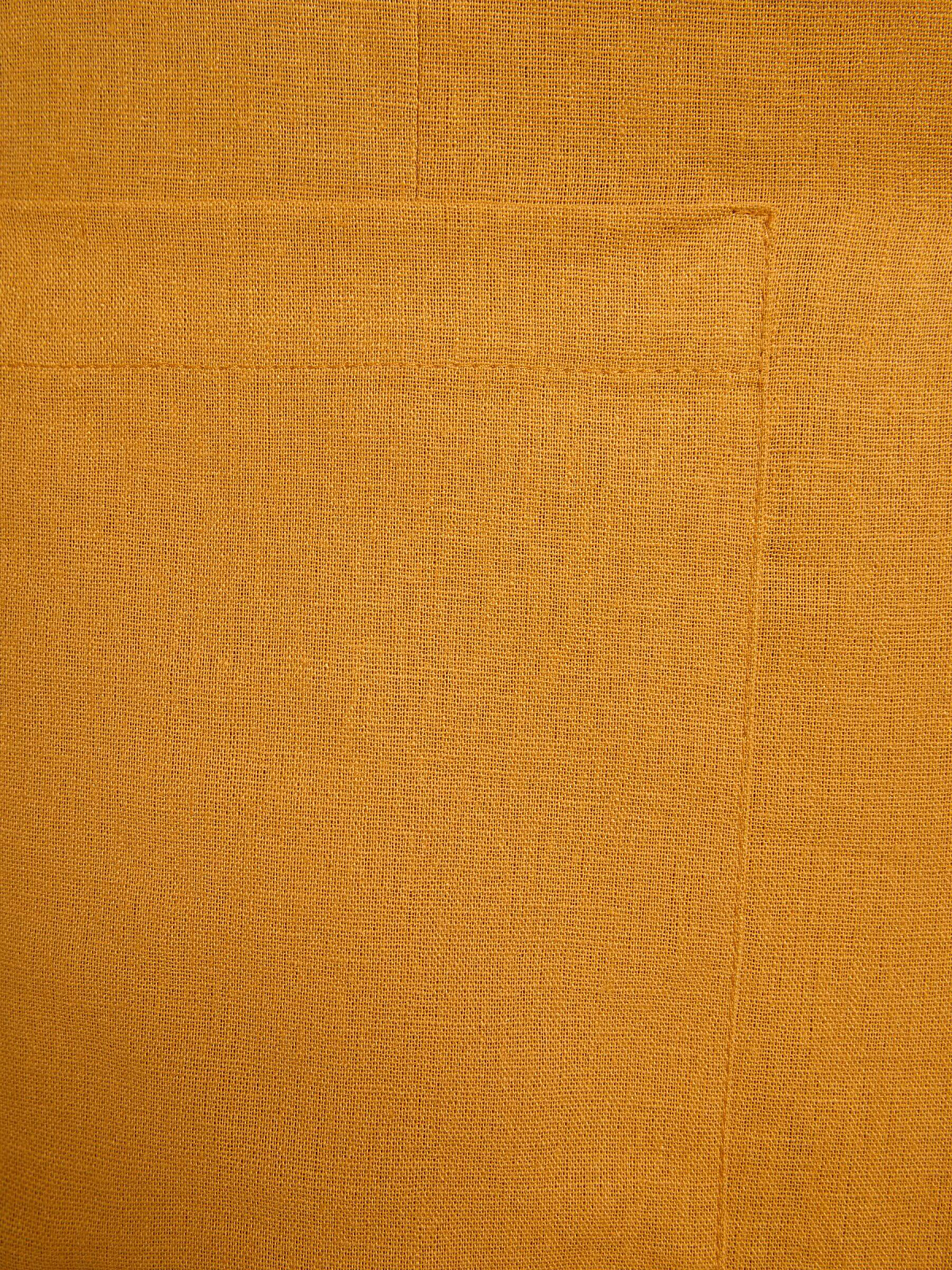 Жилет на пуговицах с карманами из льняной ткани 0188, оранжевый