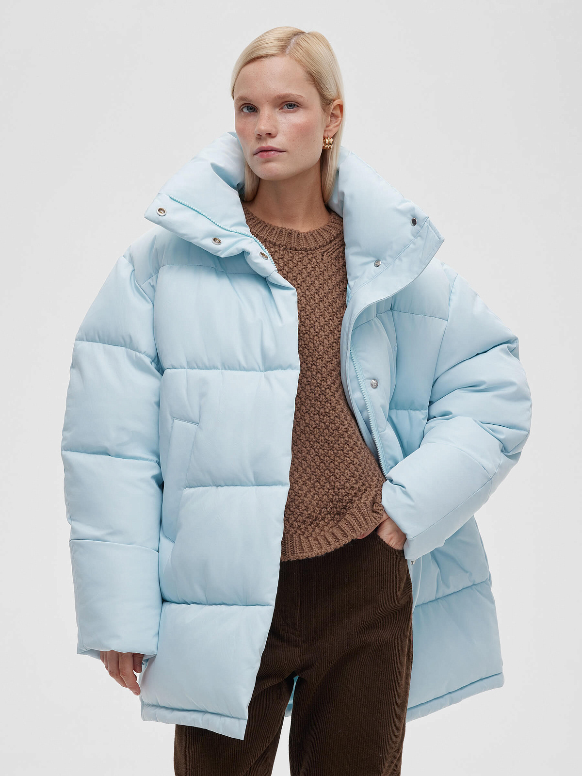 Куртка удлиненная 019, голубой
