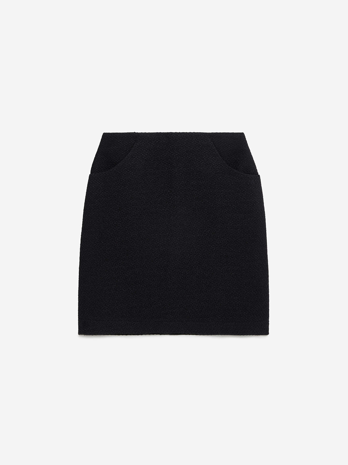 Юбка мини из шерсти 0201, черный