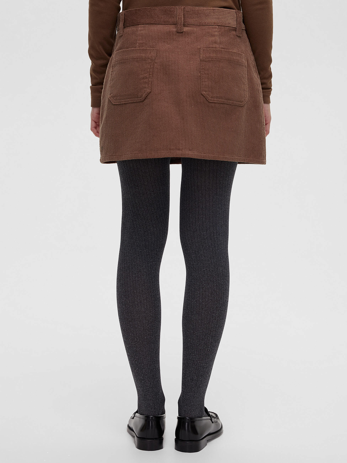 Юбка-мини из вельвета 0162, песочный