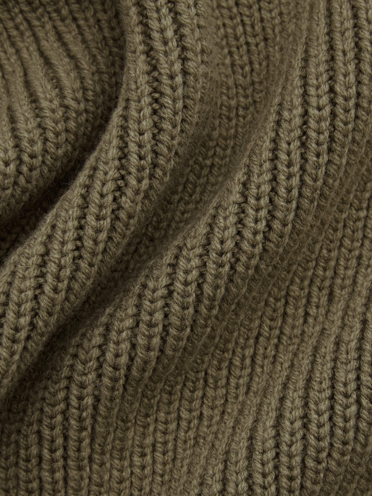 Шарф крупной вязки, светлый хаки