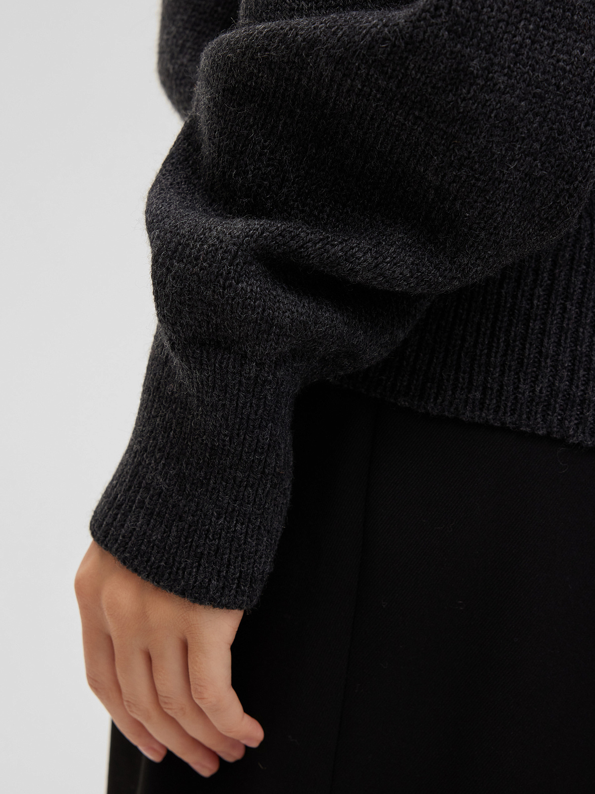 Джемпер свободного кроя, антрацит