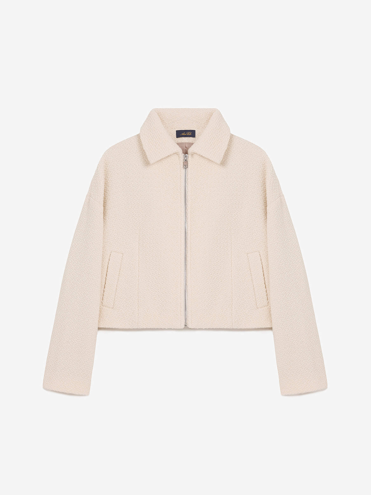 Жакет из шерсти букле 0208, молочный