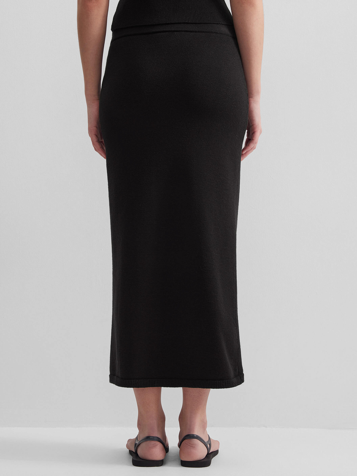 Юбка макси из вискозы, черный