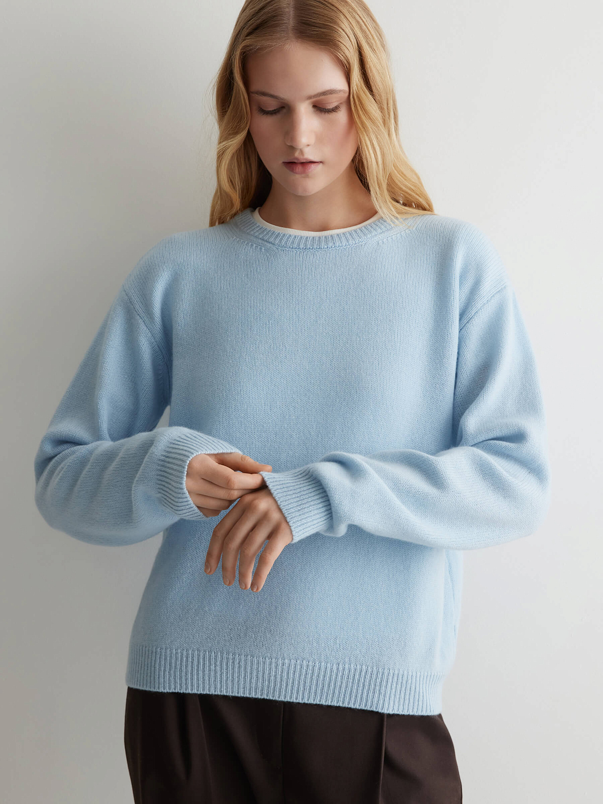 Джемпер из кашемира, голубой