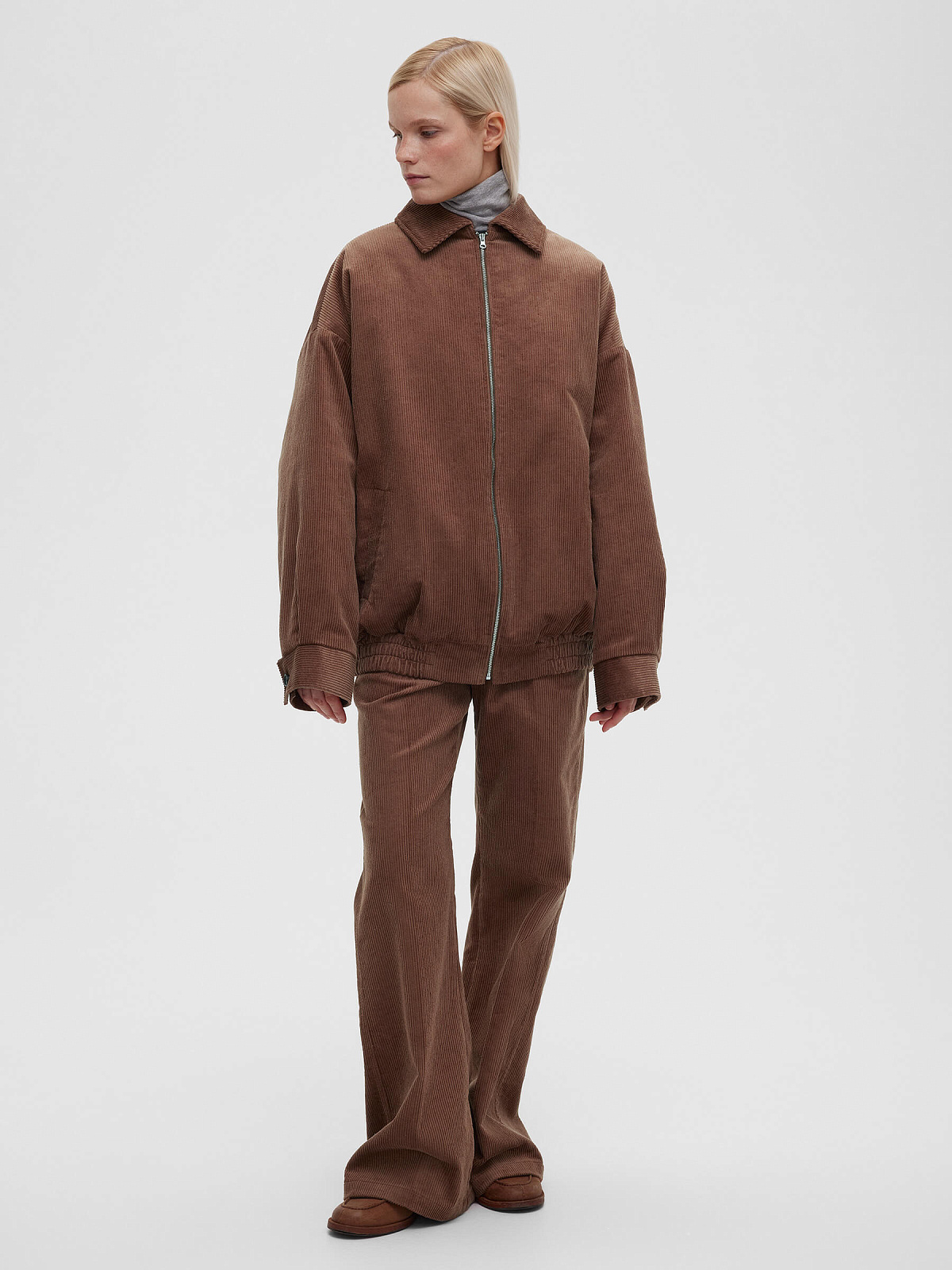 Куртка из вельвета 0161, песочный