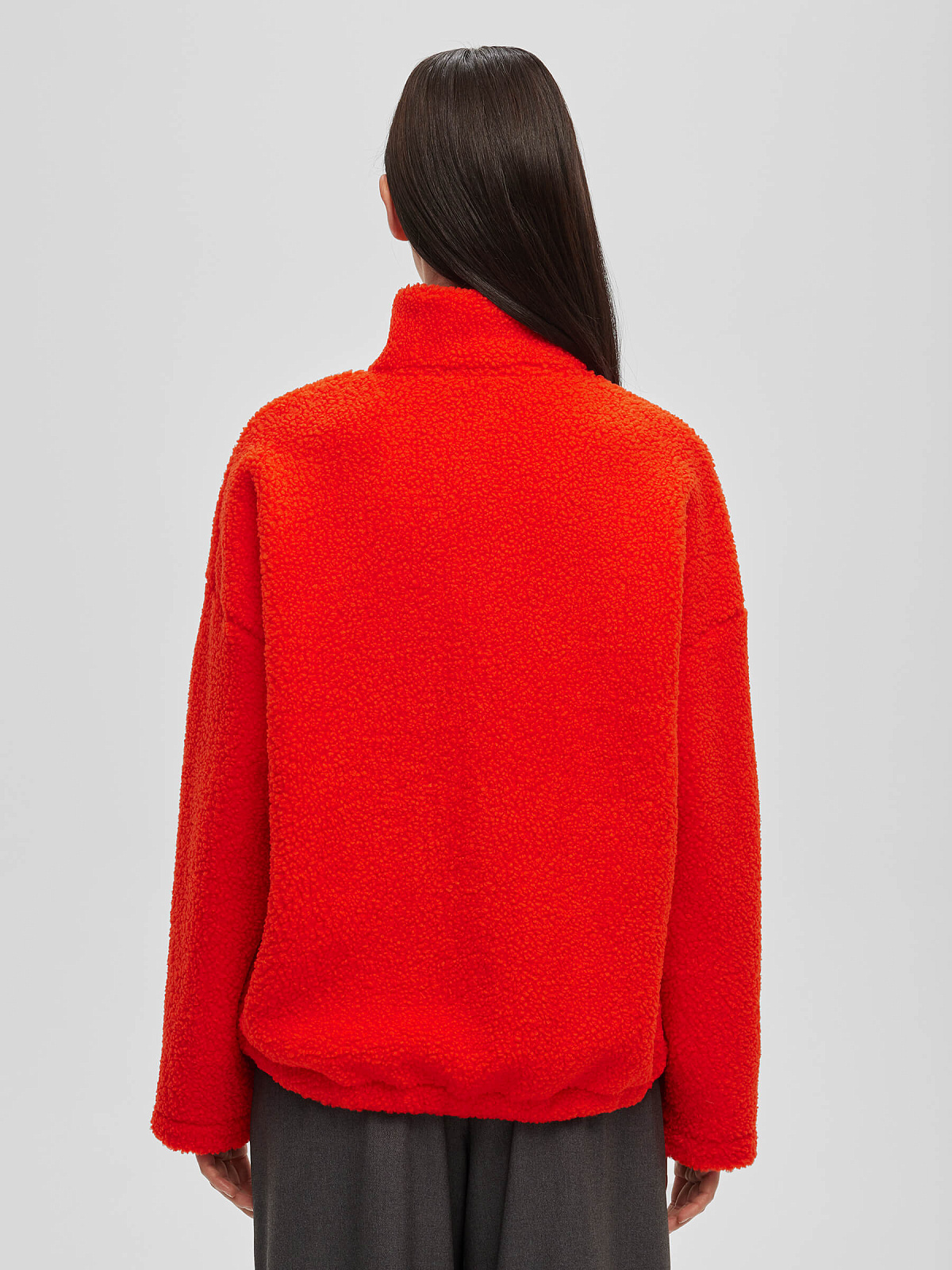 Толстовка флисовая с замком 0210, красный