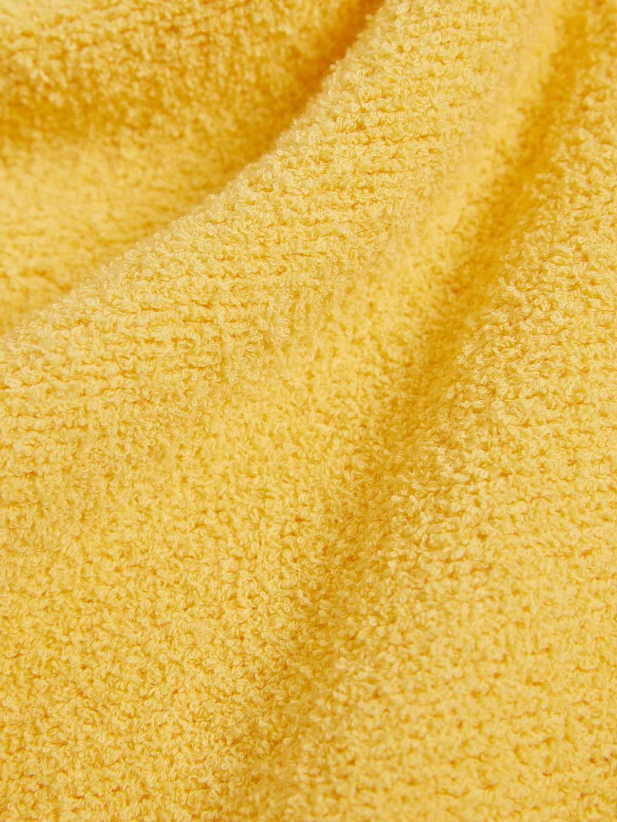 Поло с коротким рукавом из хлопка букле, желтый