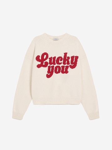 Джемпер с интарсией Lucky you, фото 1