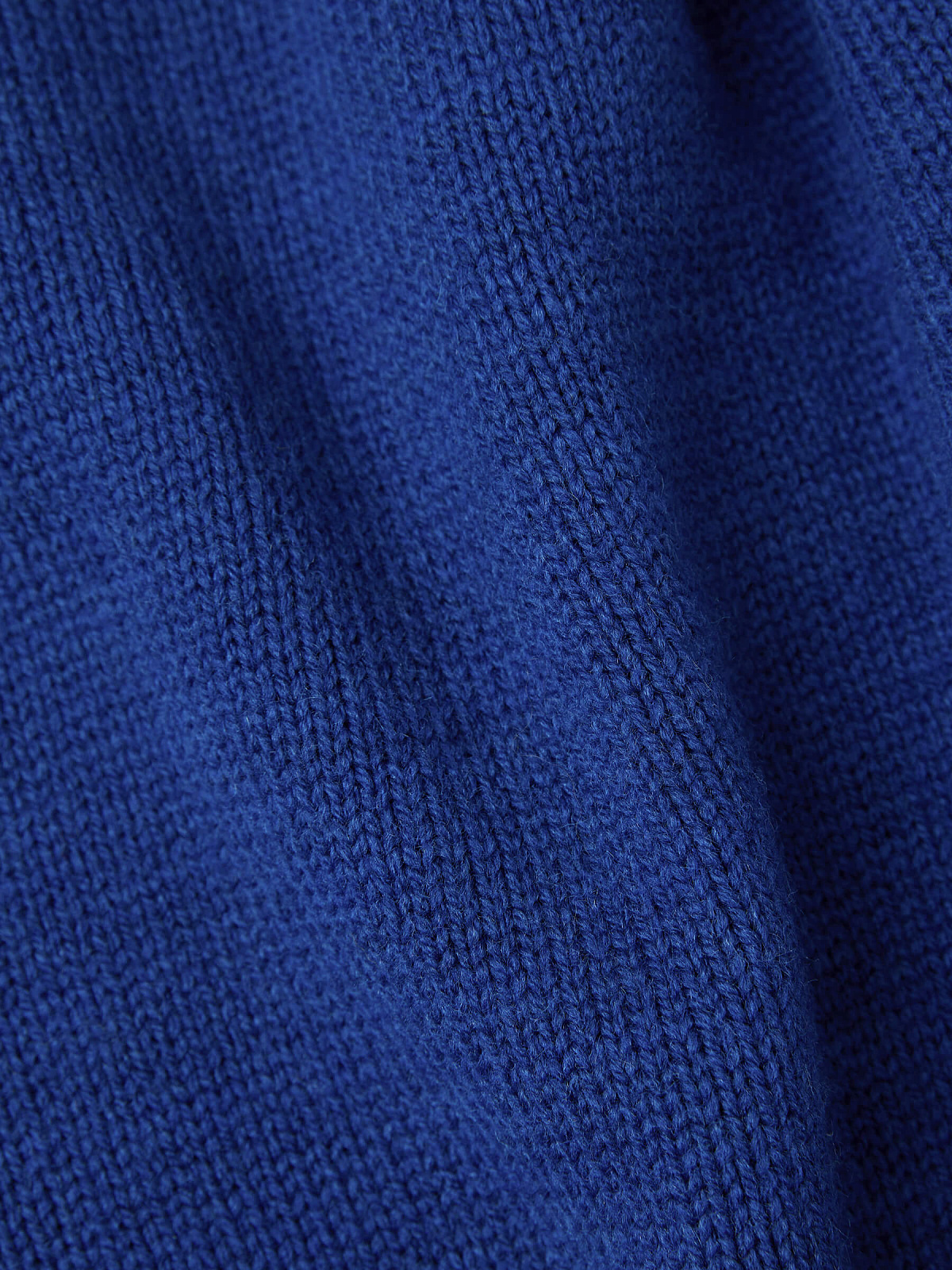 Свитер свободного кроя с разъемным замком, синий