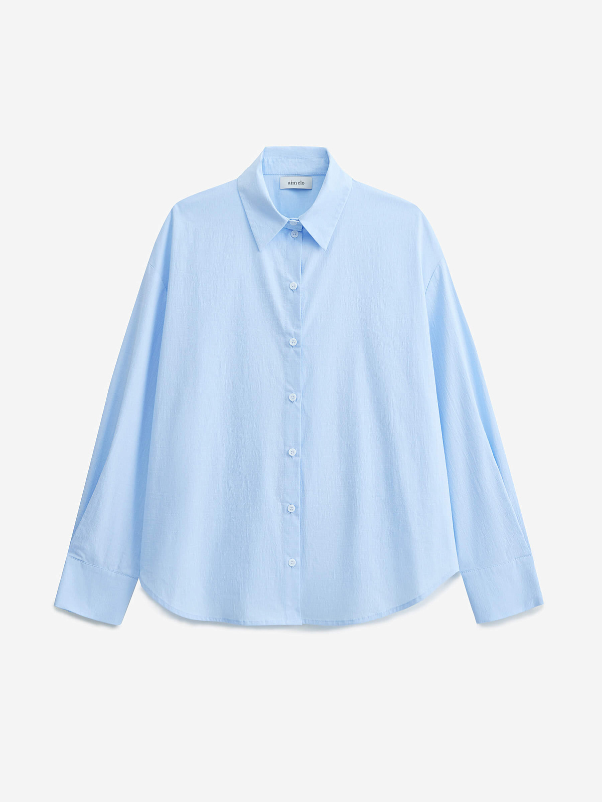 Рубашка свободного кроя 0221, голубой