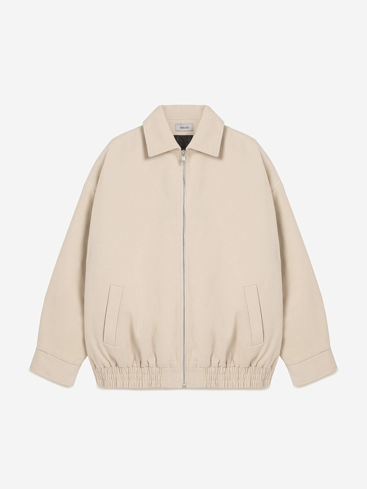 Бомбер утепленный из денима с вышивкой 0207, молочный