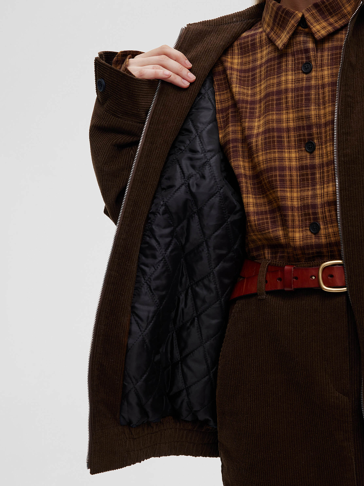 Куртка из вельвета 0161, коричневый