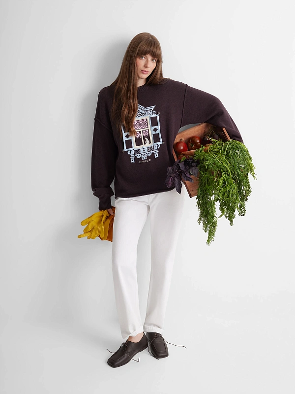 Джемпер с интарсией Окна со ставнями, фото 1