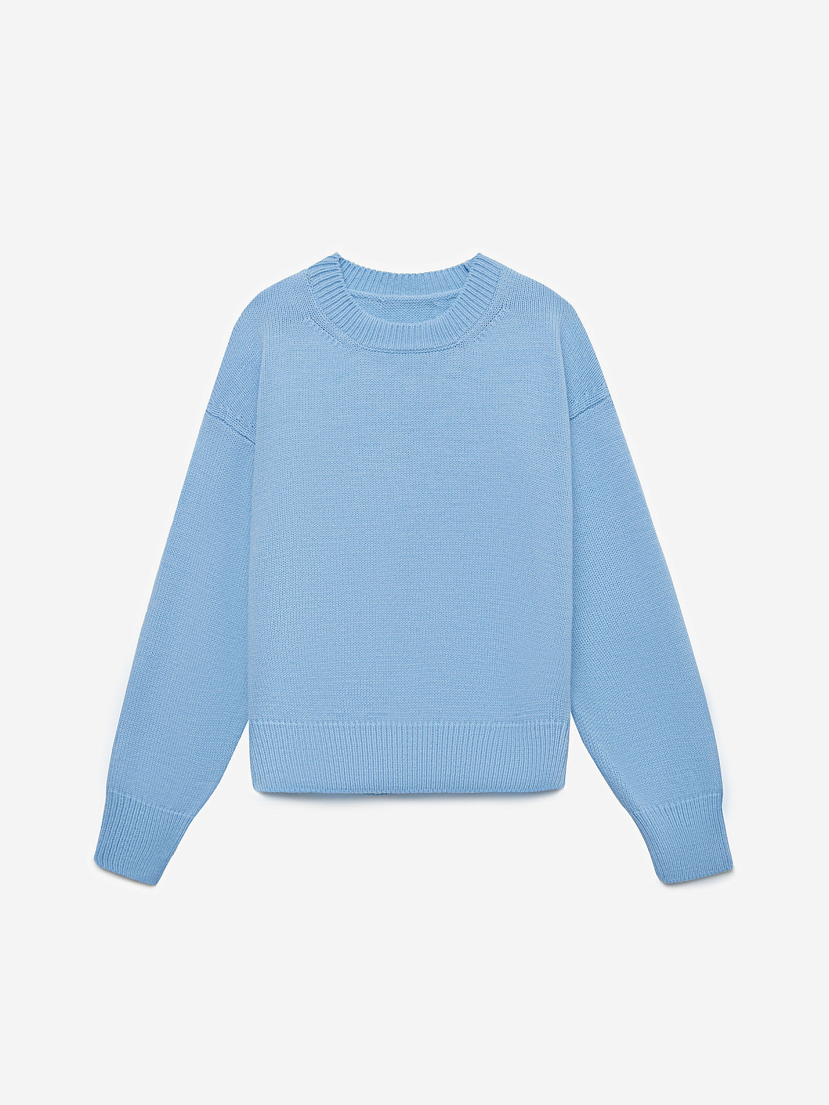 Джемпер свободного кроя, голубой