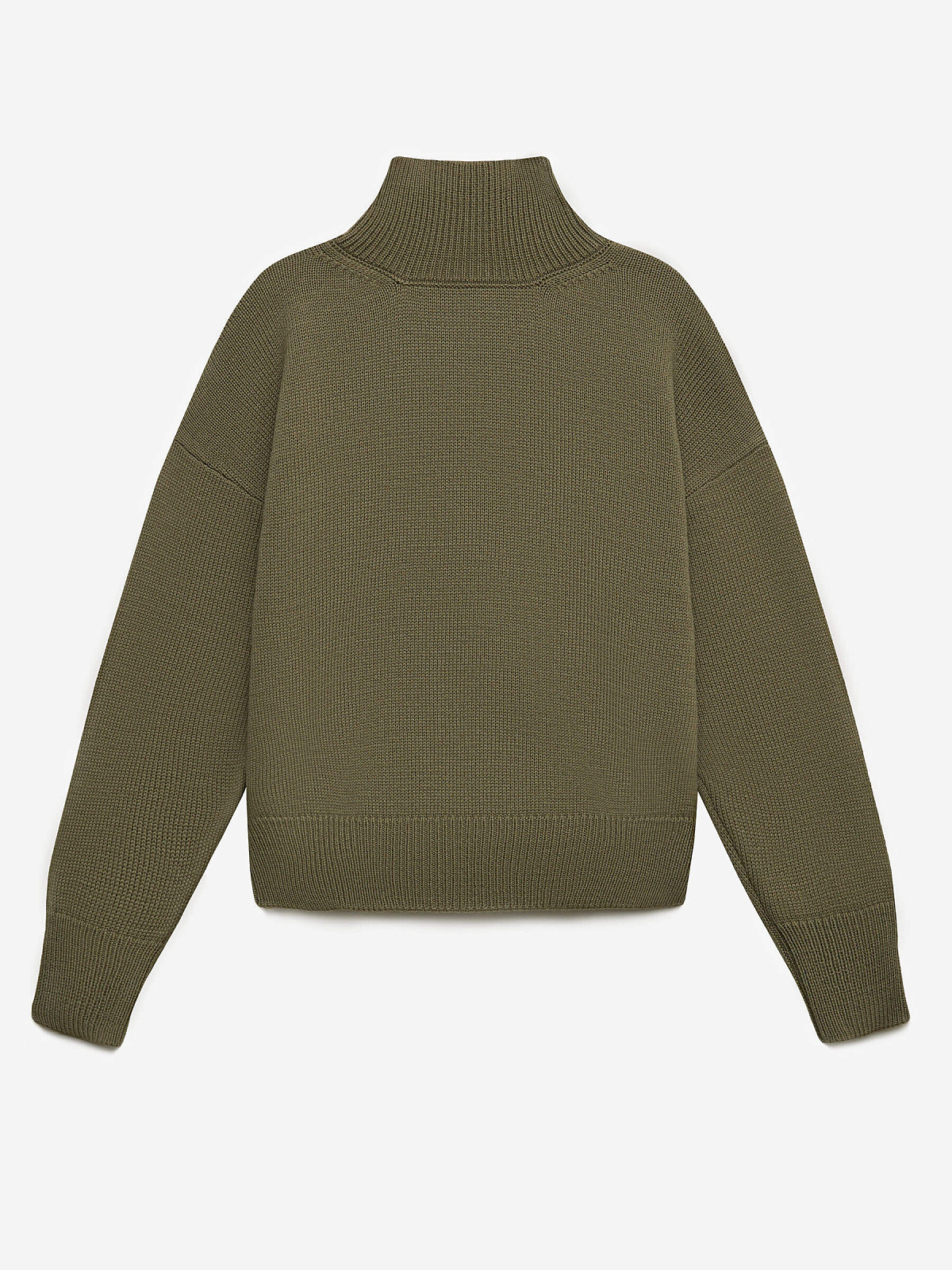 Свитер свободного кроя, светлый хаки