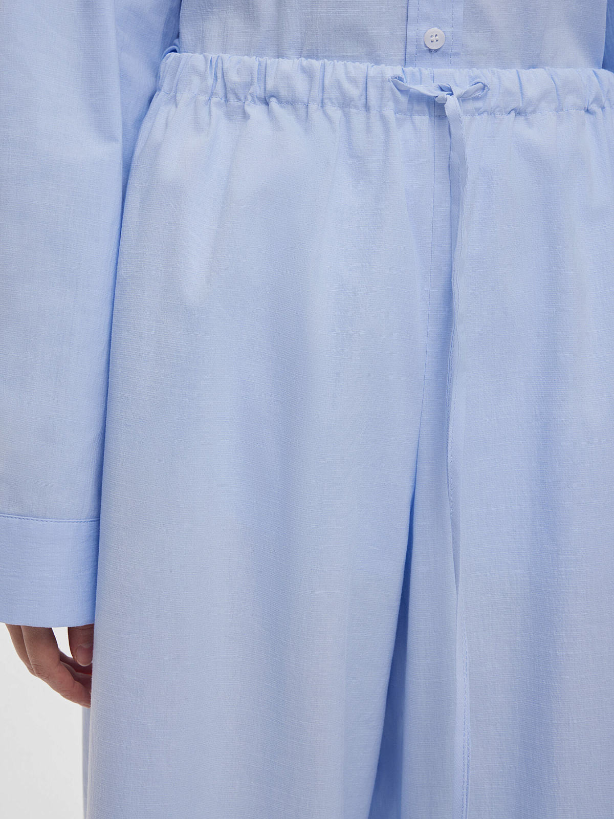 Брюки из хлопка 0199, голубой