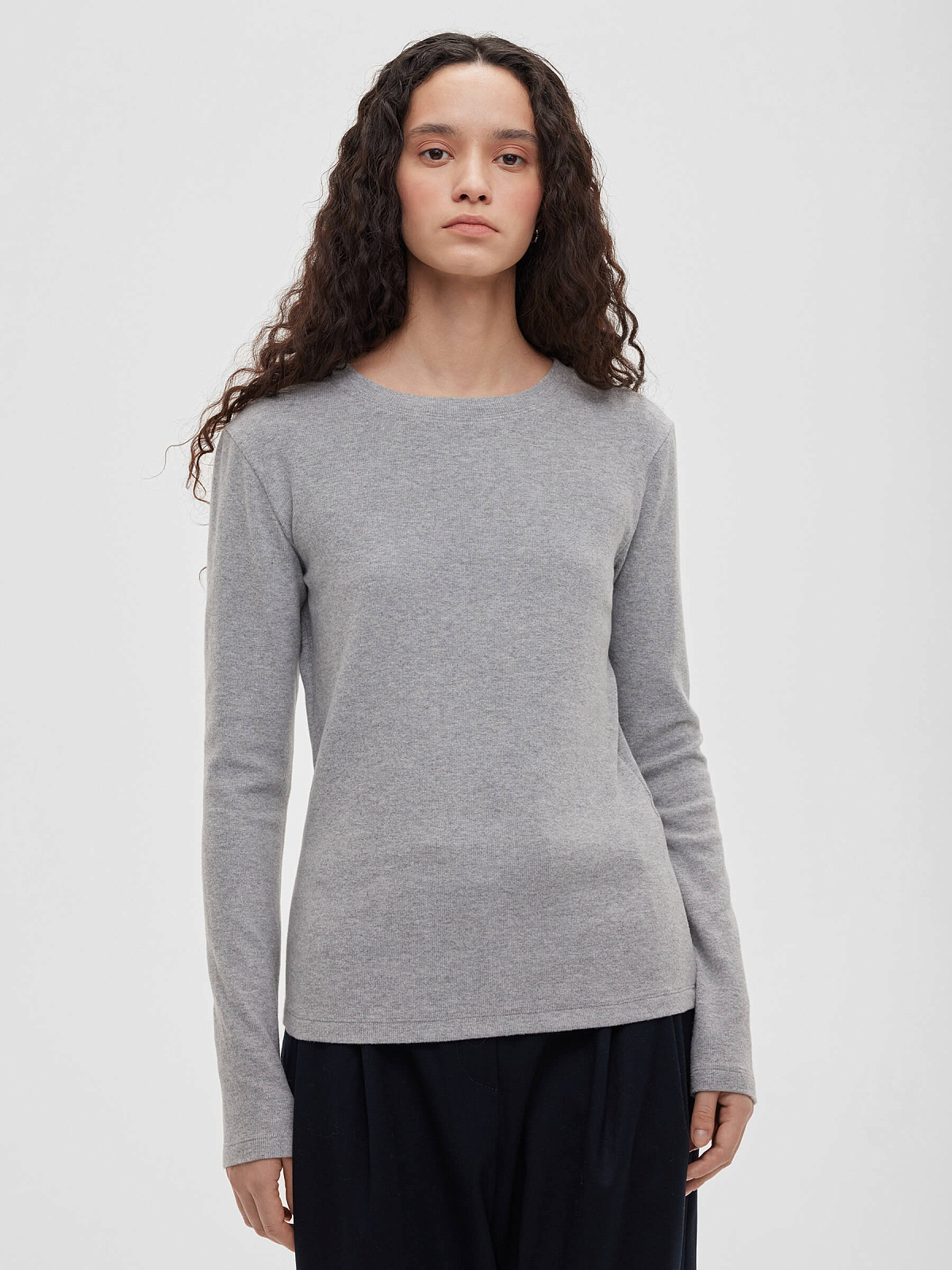 Лонгслив 0148, серый