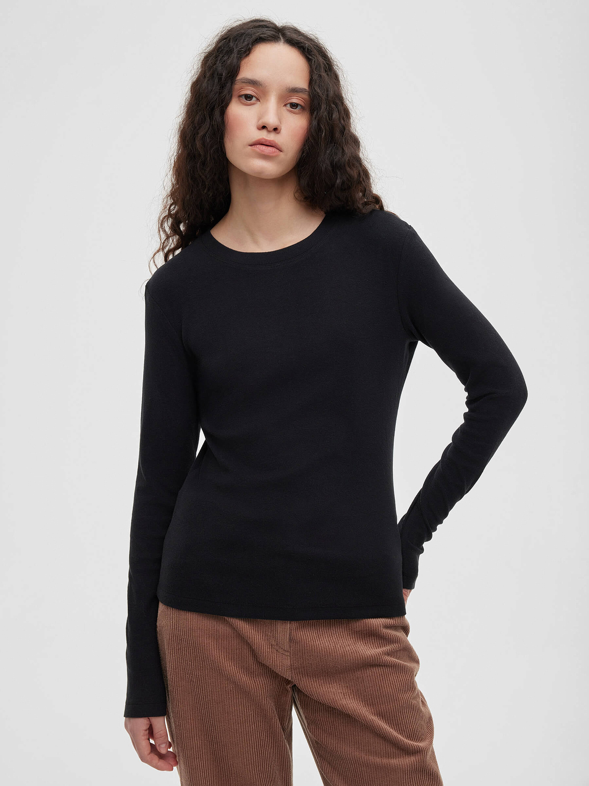 Лонгслив 0148, черный