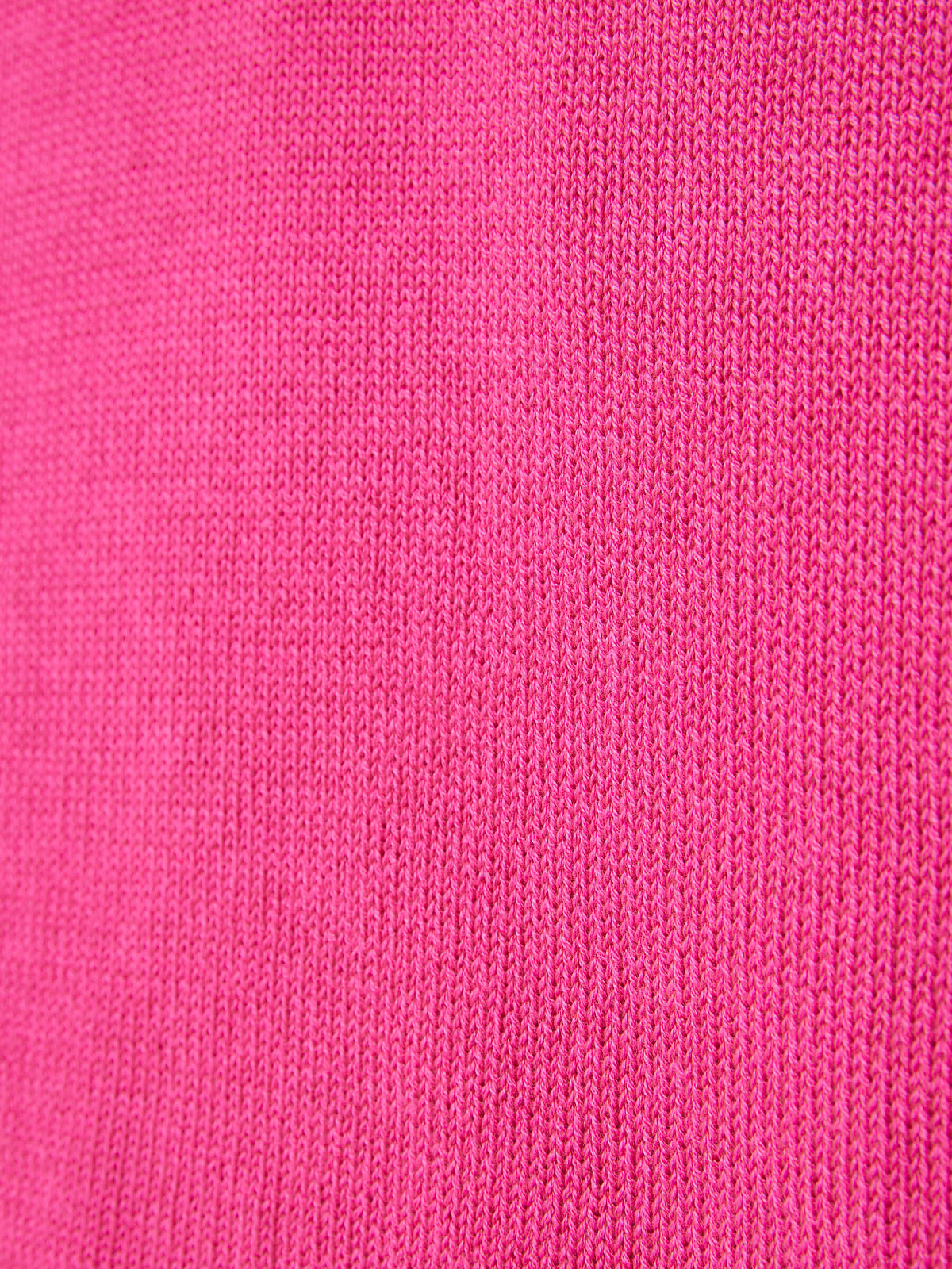 Поло с коротким рукавом из хлопка с вышивкой, розовая фуксия