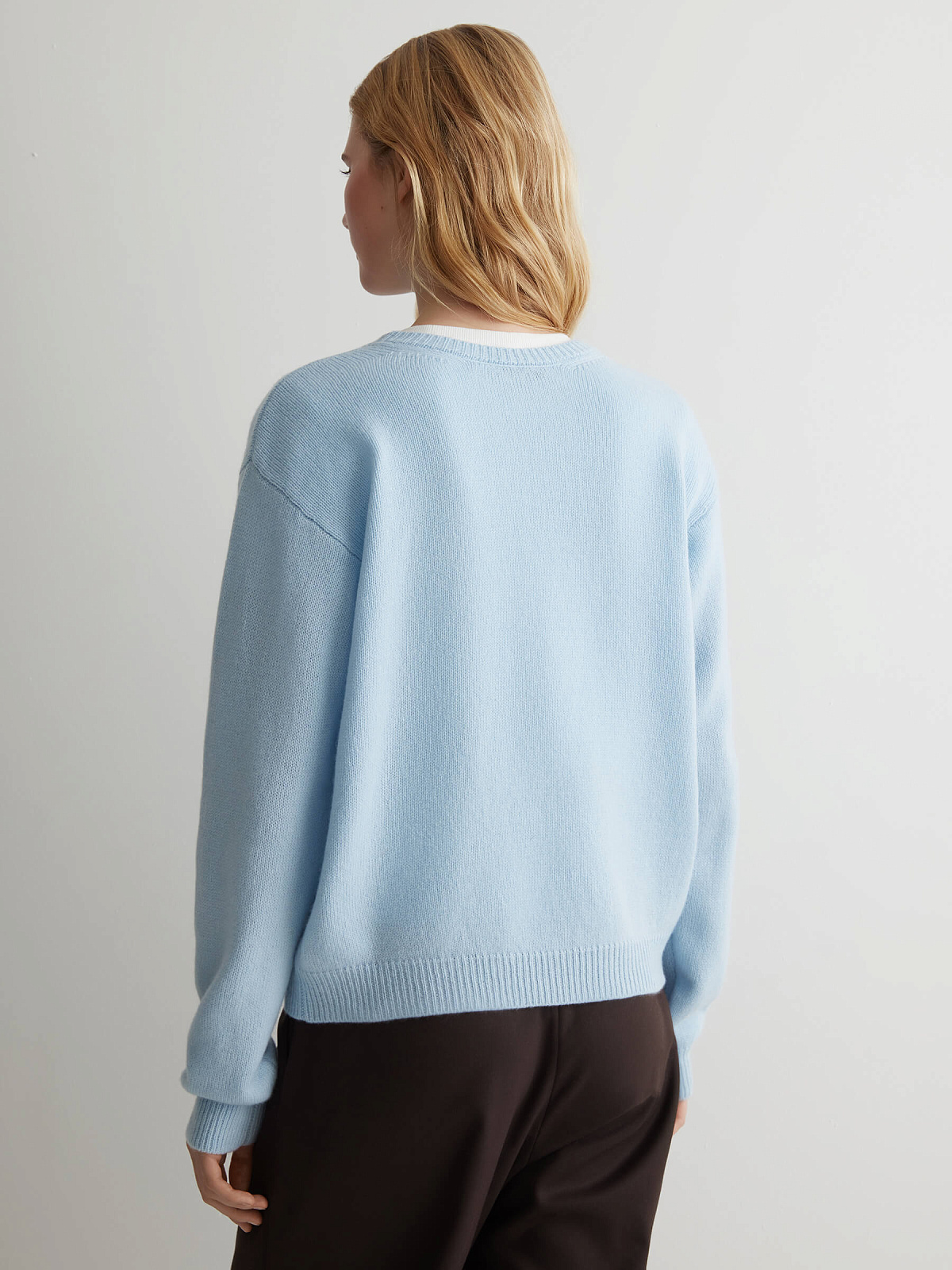 Джемпер из кашемира, голубой