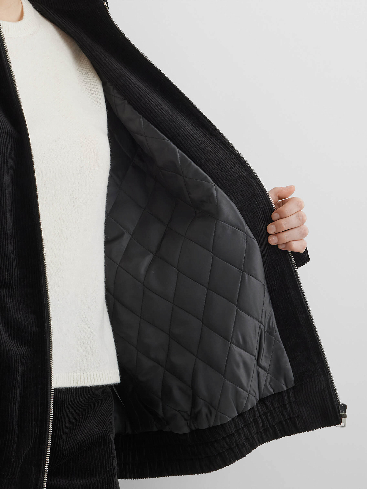 Куртка из вельвета 0161, черный