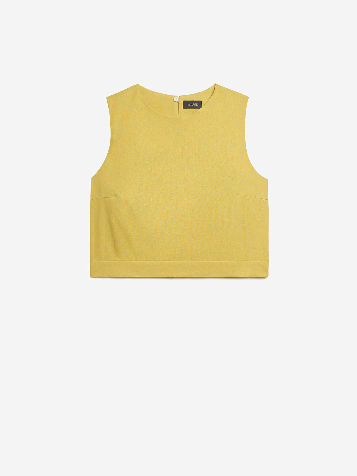 Топ из льняной ткани 0190, желтый