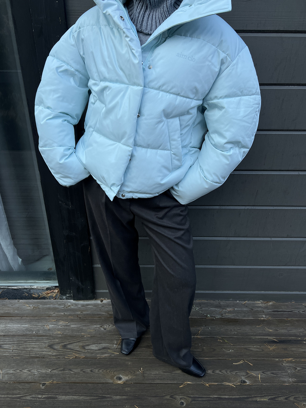 Куртка укороченная 016, голубой