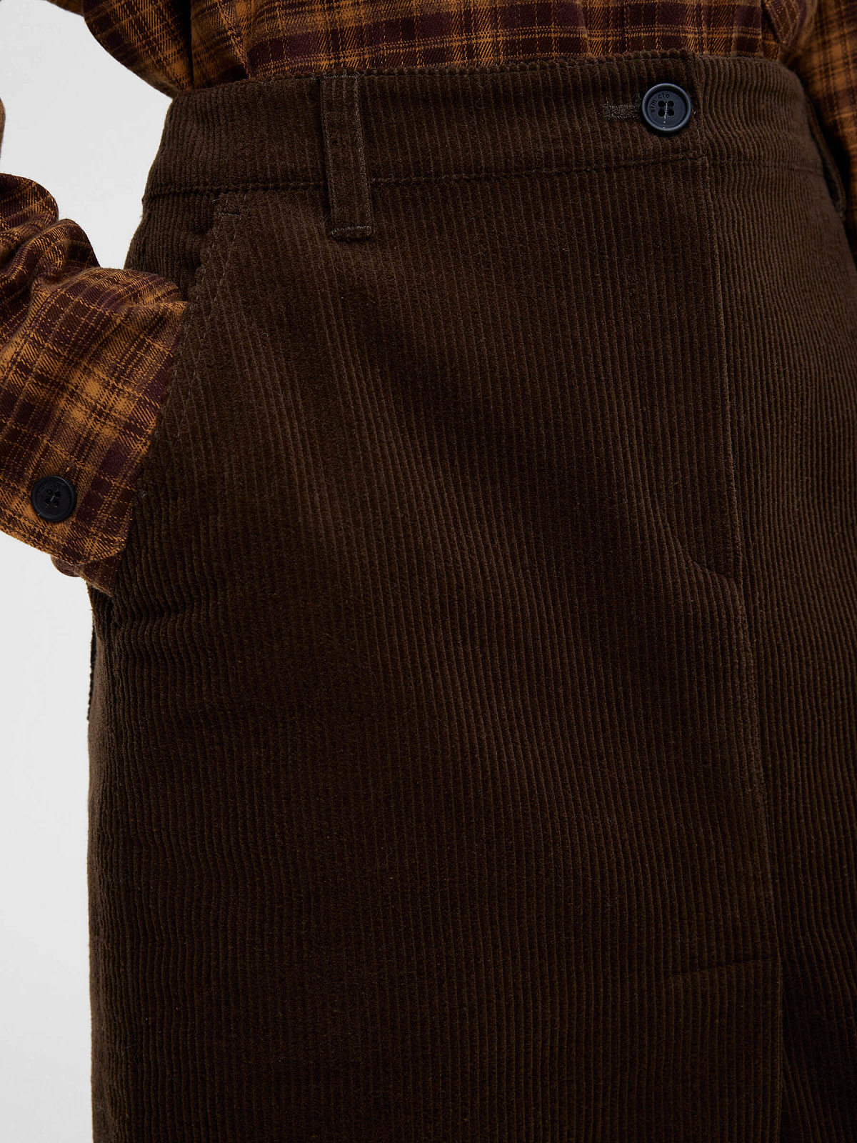 Юбка из вельвета 0158, коричневый