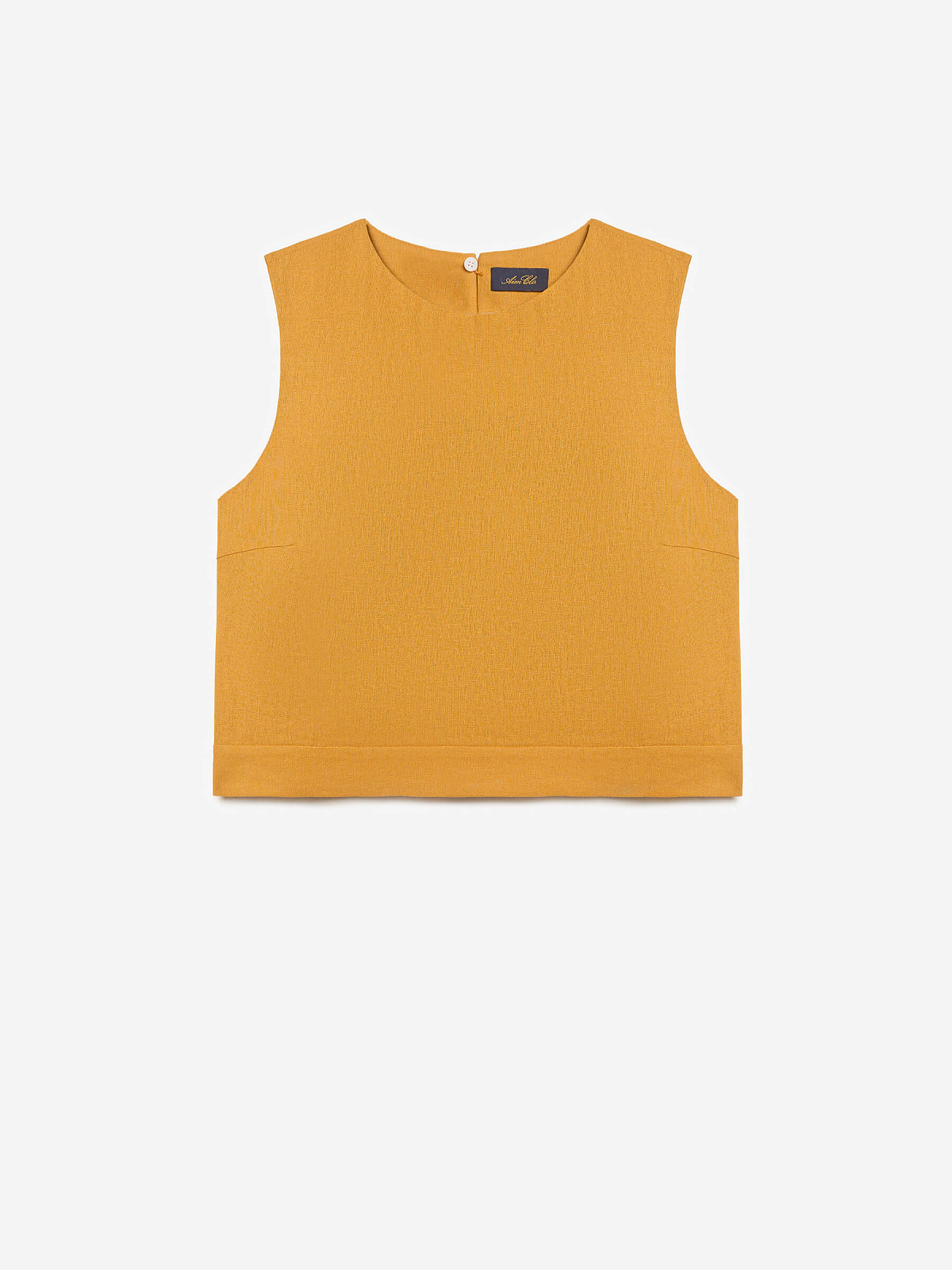 Топ из льняной ткани 0190, оранжевый