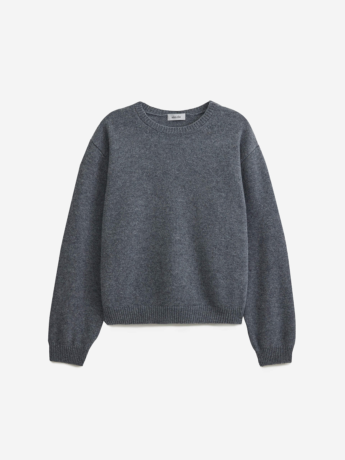 Джемпер свободного кроя из 100% мериноса, серый