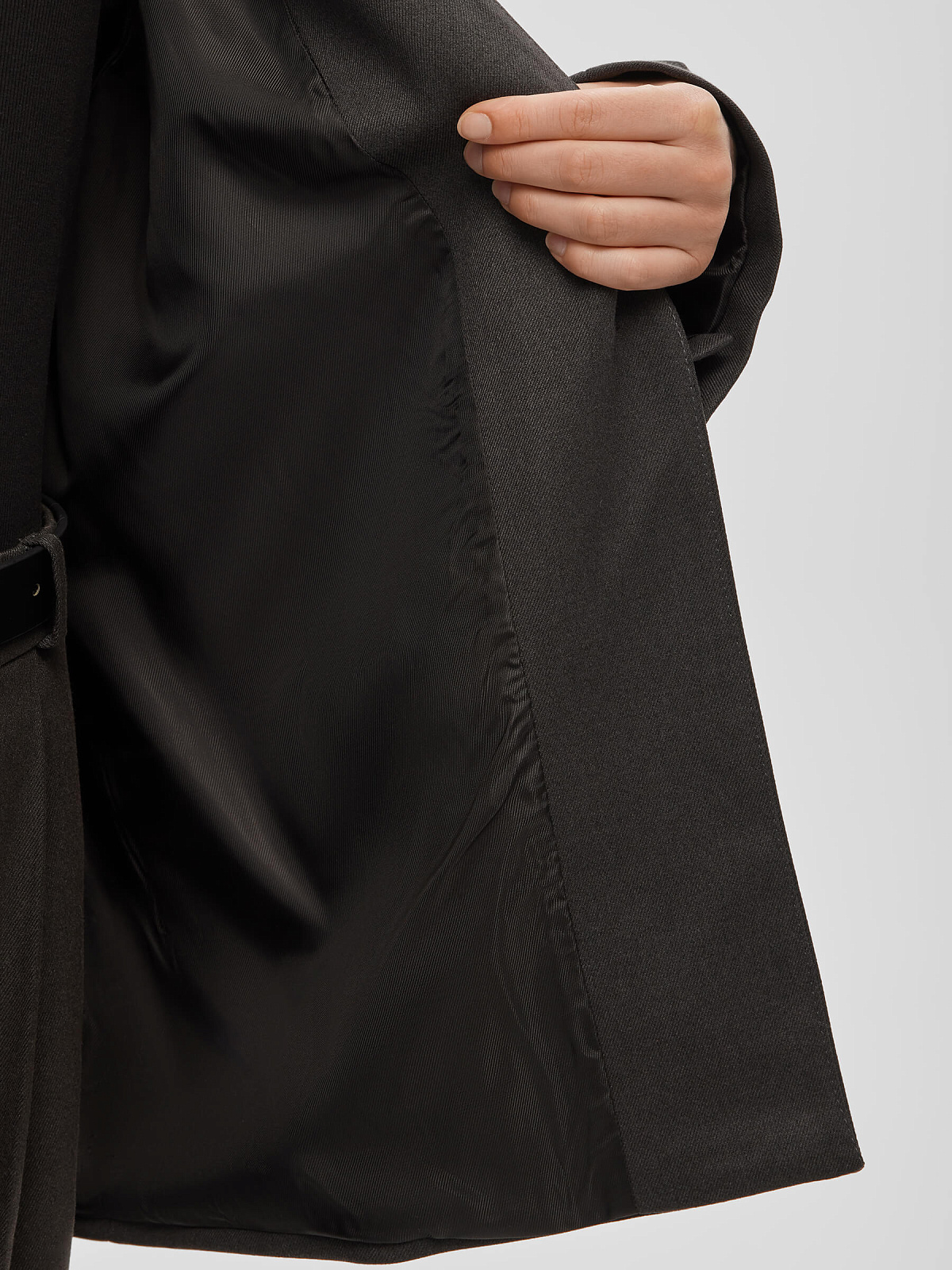 Жакет однобортный без лацканов 0212, графитовый