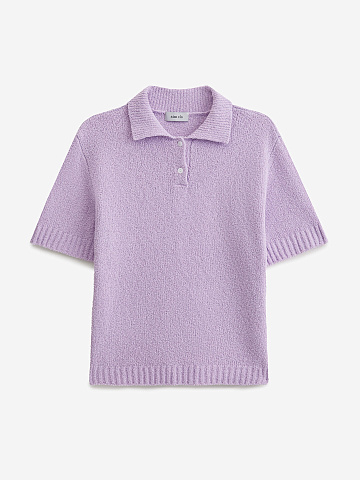 Поло с коротким рукавом из хлопка букле, фото 1