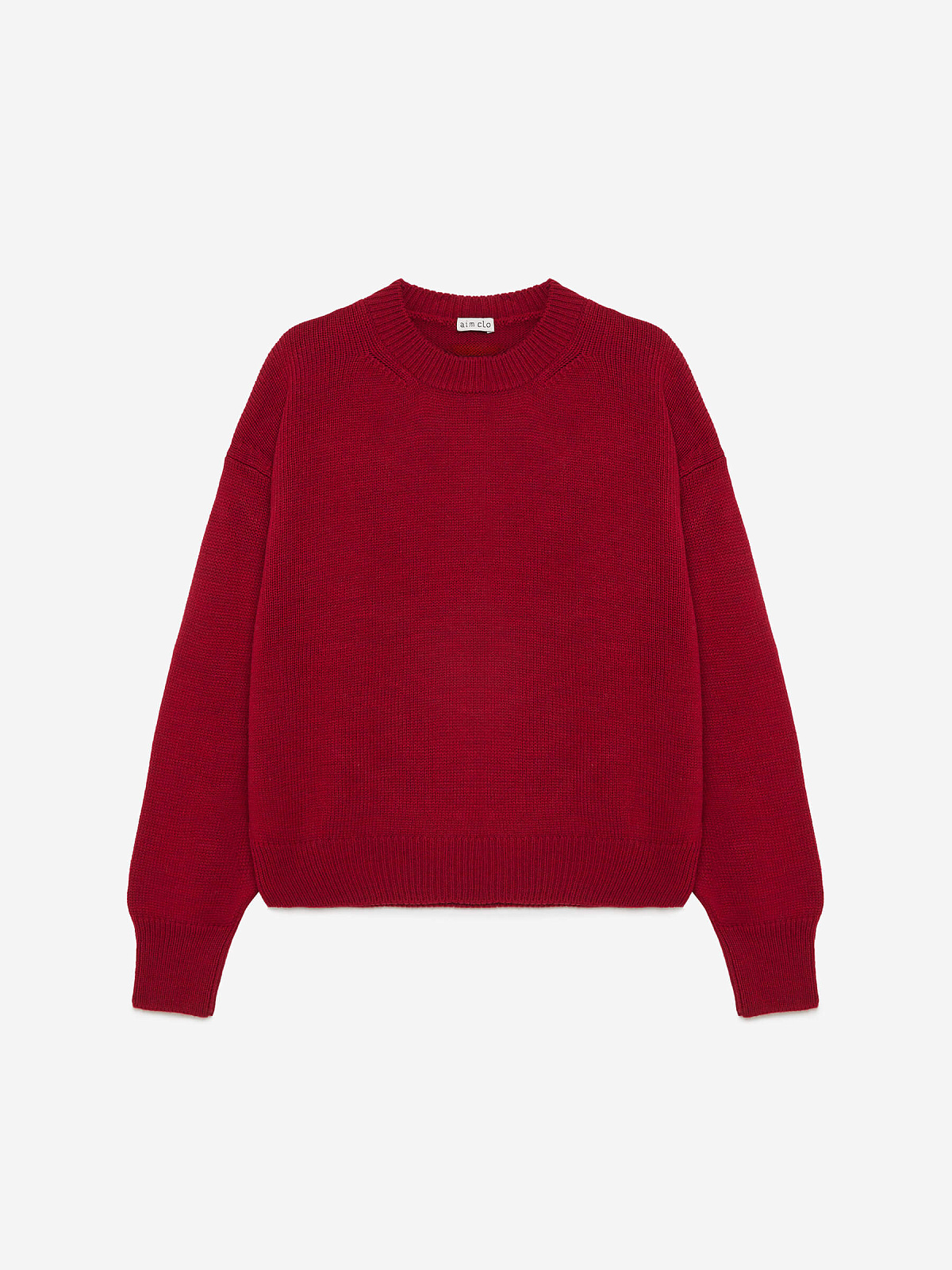 Джемпер свободного кроя, бордовый