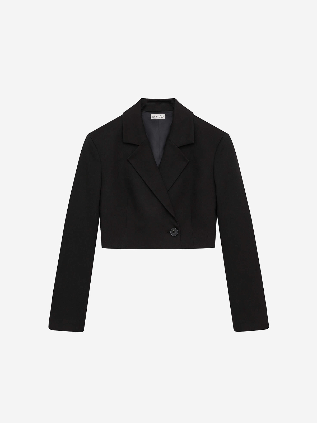 Кроп-жакет укороченный, черный