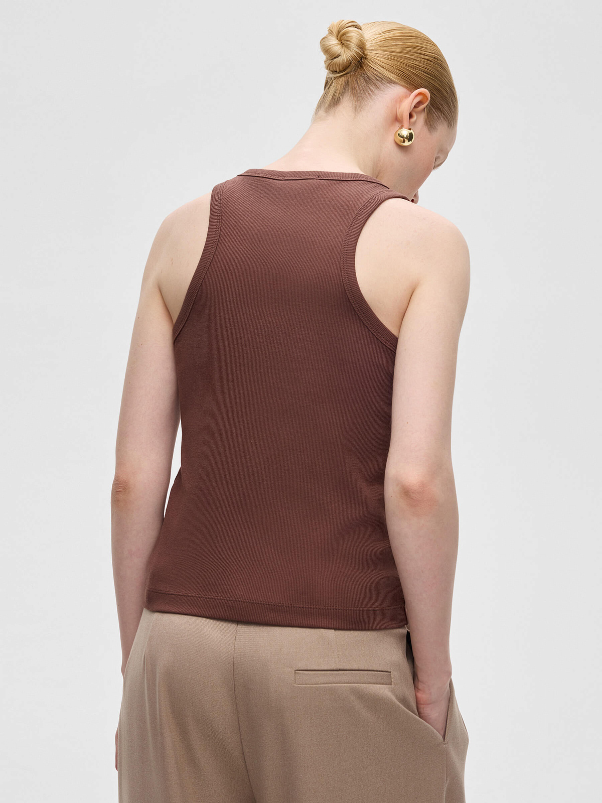 Майка 0095, коричневый